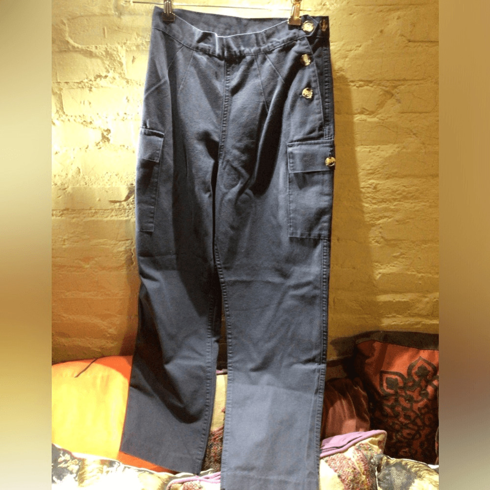 NEW! Rare Los Angeles Apparel Navy Button-Accent Sailor Pants